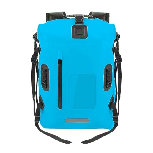 XUWEWI Wasserdichter Trockensack 30L Wasserdichter Drift Bag Schwimmrucksack Großer Fluss Trekking Schulter Tauchen Nass Trocken Rafting Kanu Kajak PVC Camping Tasche(Blue) von XUWEWI
