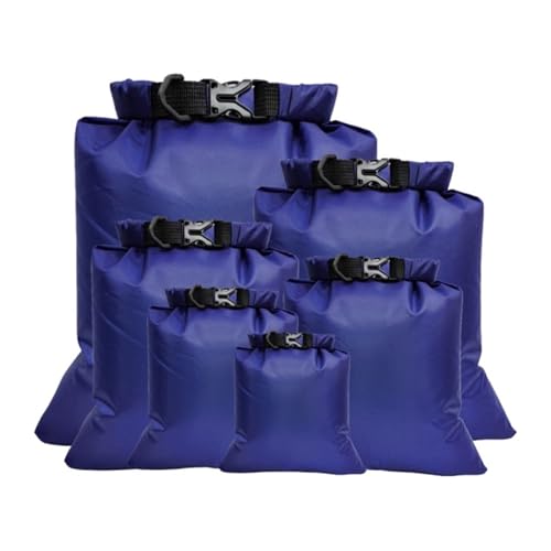 XUWEWI Wasserdichter Trockensack 6PCS wasserdichte Dry Bag Pack Sack Schwimmen Rafting Kajakfahren Fluss Trekking Schwimmenden Segeln Canoing Bootfahren(Dark Blue) von XUWEWI