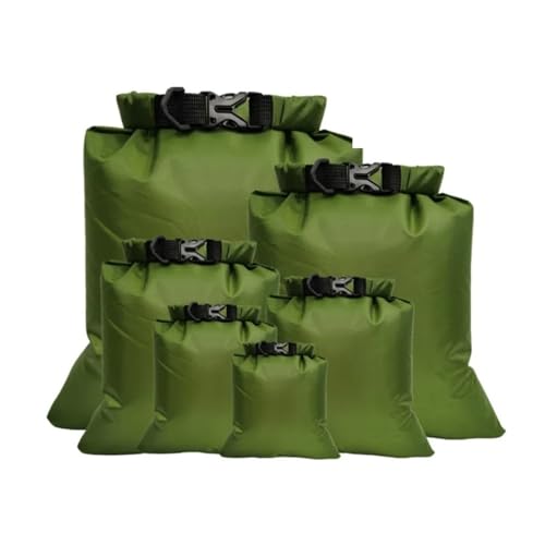 XUWEWI Wasserdichter Trockensack 6PCS wasserdichte Dry Bag Pack Sack Schwimmen Rafting Kajakfahren Fluss Trekking Schwimmenden Segeln Canoing Bootfahren(Green) von XUWEWI