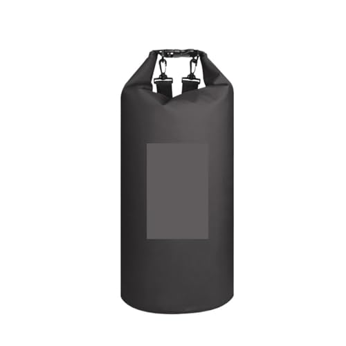 XUWEWI Wasserdichter Trockensack Outdoor PVC wasserdichte Dry Bag Tauchen Faltbare Lagerung Mann Frauen Strand Schwimmen BaRafting Ozean Tasche(Black,10L) von XUWEWI