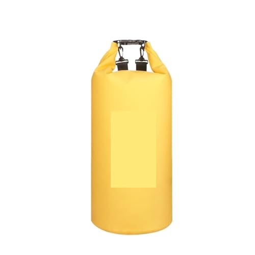 XUWEWI Wasserdichter Trockensack Outdoor PVC wasserdichte Dry Bag Tauchen Faltbare Lagerung Mann Frauen Strand Schwimmen BaRafting Ozean Tasche(Yellow,20L) von XUWEWI
