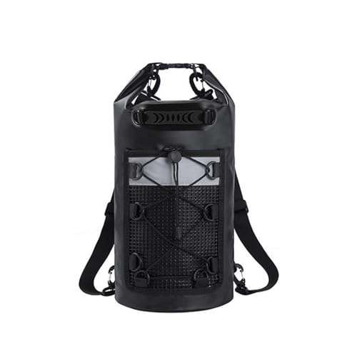 XUWEWI Wasserdichter Trockensack Schwimmen PVC Pack Dry Bag Rucksack for Frauen Männer wasserdichte Schulter Kajak Trekking Driften Rafting Surfen Bootfahren Tasche(Black,10L) von XUWEWI