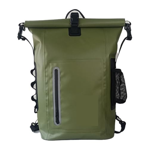 XUWEWI Wasserdichter Trockensack Wasserdichter Trockenbeutel, Drift-Schwimmrucksack, großer Fluss-Trekking-Schulter-Strand-Tauchen, Trocken-Rafting, Kanufahren, PVC-Camping-Tasche(Green) von XUWEWI