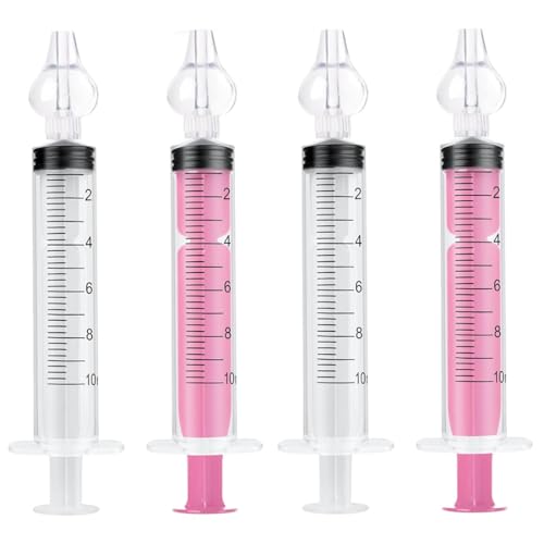 XUZOPIM 4 Stück Nasendusche Kinder,Nasendusche Baby,Nasenspülung Baby,Kinder Nasendusche,Aus Silikon,Hochwertigen Sauber Tragbarer Wiederverwendbarer Nasendusche Nasenspülung Baby,10Ml von XUZOPIM