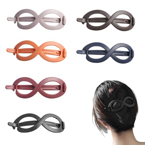 XUZOPIM 6 Stück French Hair Clips Abbildung 8 Haarnadelkurve Women'S Large Hair Clip Set Matte Hair Clip For Women Thick Hair And Thin Elegant Hair Accessory von XUZOPIM