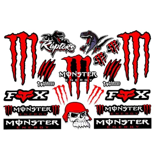 XUZOPIM Monster Energy Sticker Motorcycle Cool Motorcycle Helmet Sticker Stickers For Motorcycles, Skateboards, Cars And Off-Road Bikes von XUZOPIM