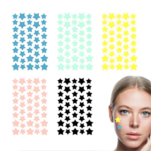 XUZOPIM Pack Of 200 Pickel Patch Pimple Patch Pimple Patch Invisible Hydrocolloid Acne Pimple Patch Stars Pimple Patches Night Acne Plasters Waterproof Breathable Absorption Anti Acne Patches von XUZOPIM