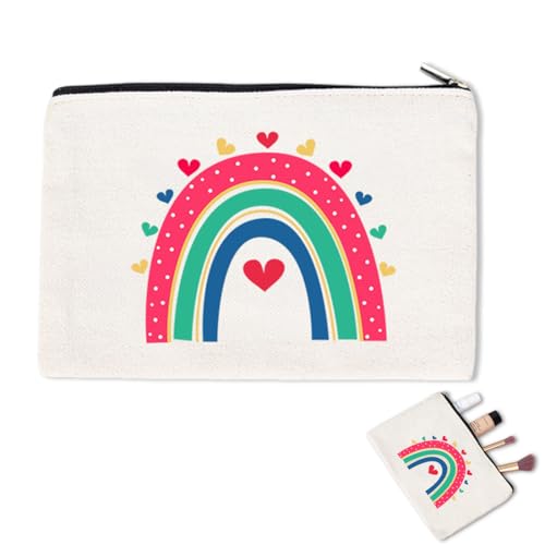XUZOPIM Personalisierte Taschen Frauen Birthday Girl Gift Girls Makeup Bag Women Gifts Regenbogenmuster Birthday Gift Ideas, Gifts von XUZOPIM