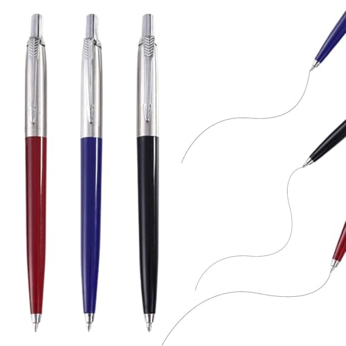 3er Pack Metallkugelschreiber, Druckkugelschreiber, schwarze Minen 3er Pack Metallkugelschreiber, Druckkugelschreiber, schwarze Minen von XUZWECP
