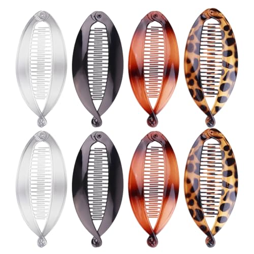8 Stück flache Haarklammern für Damen, starker Halt Frauen-Haarspangen Damen, matte große haarklammer für dünnes und dickes Haar von XUZWECP