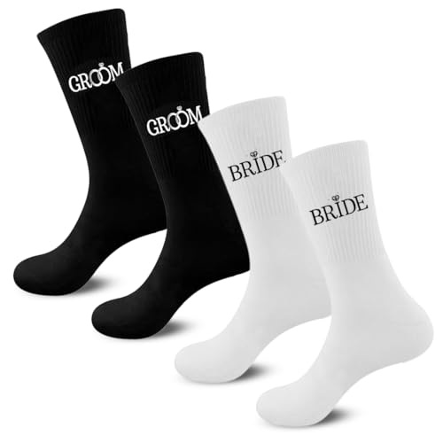 Braut und Bräutigam Socken, Jga Accessoires Frauen, Jungesellinenabschied, Braut Socken Hochzeit, Bachelorette Party Deko für Poltern Frauen Mädelsabend, Hochzeitssocken Geschenk Braut und Bräutigam Socken, Jga Accessoires Frauen, Jungesellinenabschied, Braut Socken Hochzeit, Bachelorette Party Deko für Poltern Frauen Mädelsabend, Hochzeitssocken Geschenk von XUZWECP