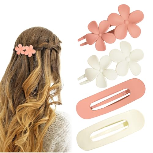 Entenschnabel-Haarspange, 4 Stück, Krokodil-Haarspange, Damen-Haarspange, Kunststoff-Dekoration von XUZWECP