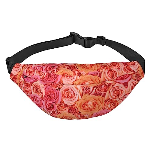 Bauchtasche, Umhängetasche, Gürteltasche für Reisen, Laufen, für Männer und Frauen, Kaktus, Wüste, Sonnenuntergang, Orange Rose, Einheitsgröße, Lässiger Tagesrucksack von XVBCDFG