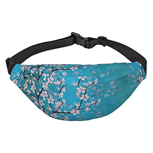 Bauchtasche, Umhängetasche, Gürteltasche für Reisen, Laufen, für Männer und Frauen, Sonnenblumenfeld, Sonnenuntergang, Blumenmeer, Japanische Kirschblüten, Einheitsgröße, Lässiger Tagesrucksack von XVBCDFG