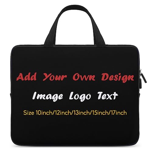 Benutzerdefinierte Laptop Umhängetasche, fügen Sie Ihr Foto Text Logo Personalisierte Business Aktentasche Schützende Messenger Bag mit Griff, Als Ihr Entwurf, 17inch von XVBCDFG