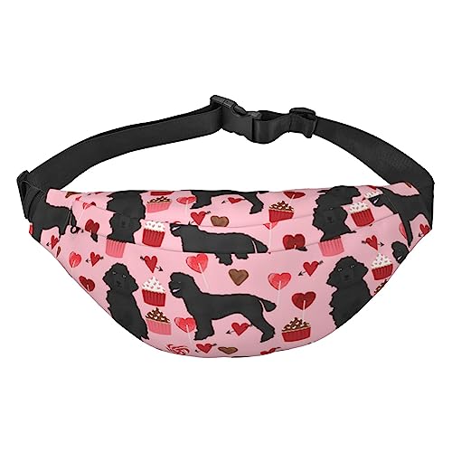 Flying Bees Daisy Honey Travel Running Large Crossbody Bag Herren und Damen Sport Hüfttasche Crossbody Bag, Rosa Pudel Hunde, Einheitsgröße, Lässiger Tagesrucksack von XVBCDFG