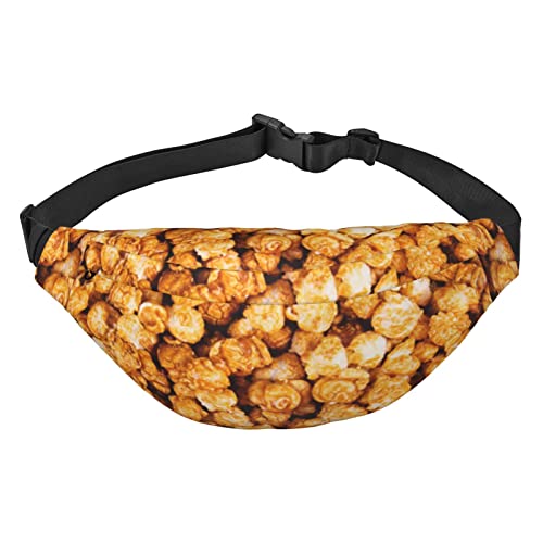 Golden Caramel Popcorn Muster Taille Packs Einstellbare Casual Taille Tasche Pack Wandern Gürtel Taille Packs, Siehe Abbildung, Einheitsgröße, Lässiger Tagesrucksack von XVBCDFG