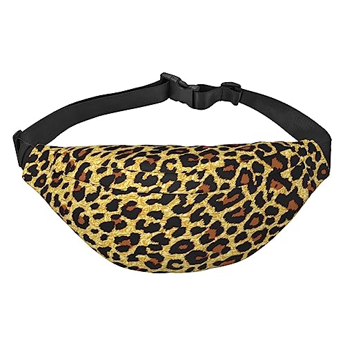 Golden Leopard Streifen Taille Pack für Männer Frauen Verstellbarer Gürtel Fanny Hüfttasche Rave Fashion Pack Bauchtasche Reise Geldbörsen, Siehe Abbildung, Einheitsgröße, Lässiger Tagesrucksack von XVBCDFG