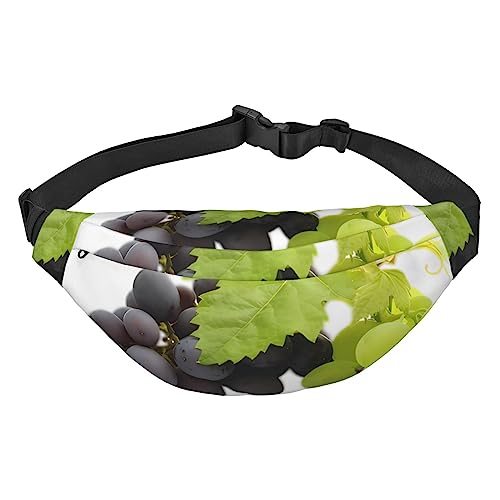 Grape Fanny Pack for Men Women Belt Bag Adjustable Waist Pack for Travel Walking Running Bum Bags, Siehe Abbildung, Einheitsgröße, Lässiger Tagesrucksack von XVBCDFG