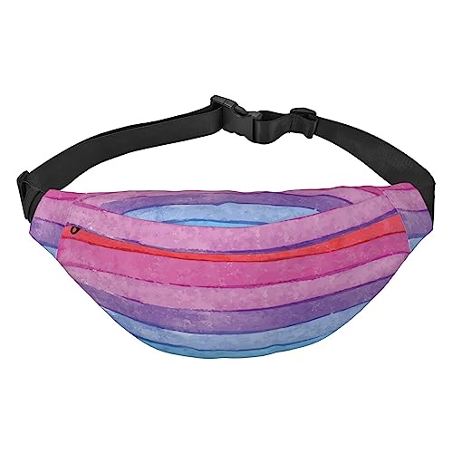 Gürteltasche für Frauen Regenbogen farbig bedruckt Crossbody Fanny Pack mit verstellbarem Gurt Mode Gürteltasche, Siehe Abbildung, Einheitsgröße, Lässiger Tagesrucksack von XVBCDFG