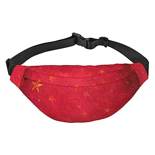 Hüfttasche für Frauen Red Star Printed Crossbody Fanny Pack mit verstellbarem Gurt Mode Gürteltasche, Siehe Abbildung, Einheitsgröße, Lässiger Tagesrucksack von XVBCDFG