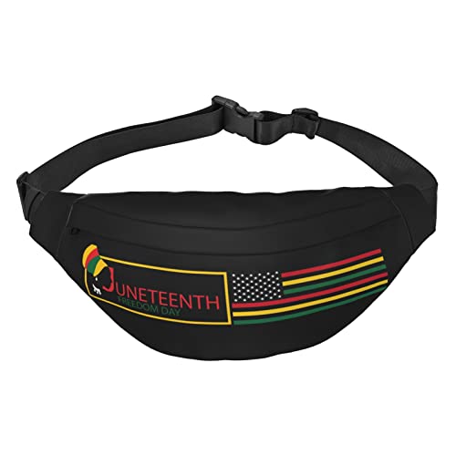 Juneteenth Since 1865 Celebrate Freedom Afican Waist Pack for Men Women Adjustable Belt Fanny Waist Bag Rave Fashion Pack Bum Bag Travel Pursemen, Siehe Abbildung, Einheitsgröße, Lässiger von XVBCDFG