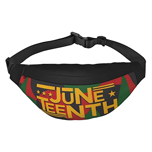 Juneteenth Since 1865 Celebrate Freedom Afican Waist Packs Adjustable Casual Waist Bag Pack Hiking Belt Waist Packs, Siehe Abbildung, Einheitsgröße, Lässiger Tagesrucksack von XVBCDFG