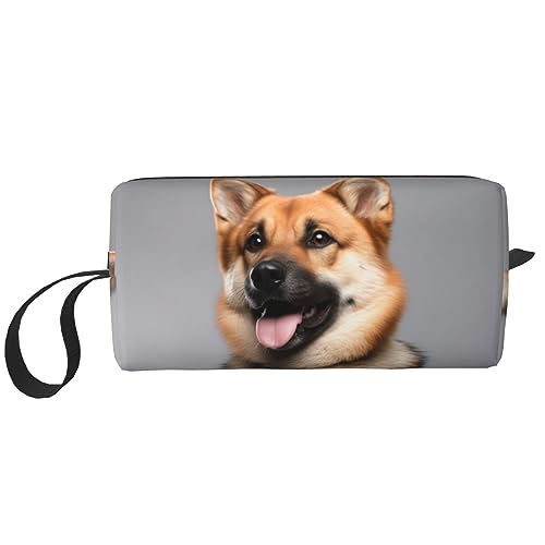 Make-up-Tasche für Damen, niedlicher Panda-Druck, große Kapazität, Kosmetiktaschen, tragbare Kulturtasche, Reise-Aufbewahrung, hund, Einheitsgröße, Taschen-Organizer von XVBCDFG