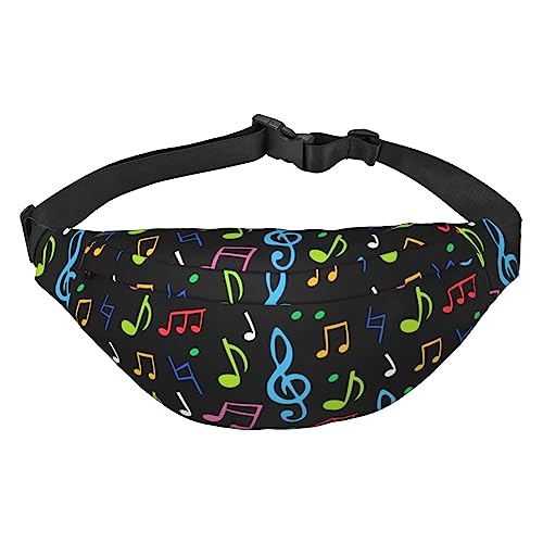 Musik Hüfttasche für Männer Frauen Verstellbarer Gürtel Fanny Hüfttasche Rave Fashion Pack Bauchtasche Reise Geldbörsen, Siehe Abbildung, Einheitsgröße, Lässiger Tagesrucksack von XVBCDFG