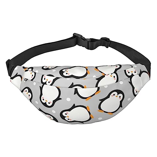 Niedliche und lustige Pinguin-Muster Hüfttasche für Männer Frauen Verstellbarer Gürtel Fanny Hüfttasche Rave Fashion Pack Bauchtasche Reise Geldbörsen, Siehe Abbildung, Einheitsgröße, Lässiger von XVBCDFG