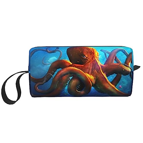 Ocean Animal Octopus Make-up Tasche Große Kapazität Kosmetiktaschen Tragbare Reise Aufbewahrungstasche Täglich Kulturbeutel, Siehe Abbildung, Einheitsgröße, Taschen-Organizer von XVBCDFG