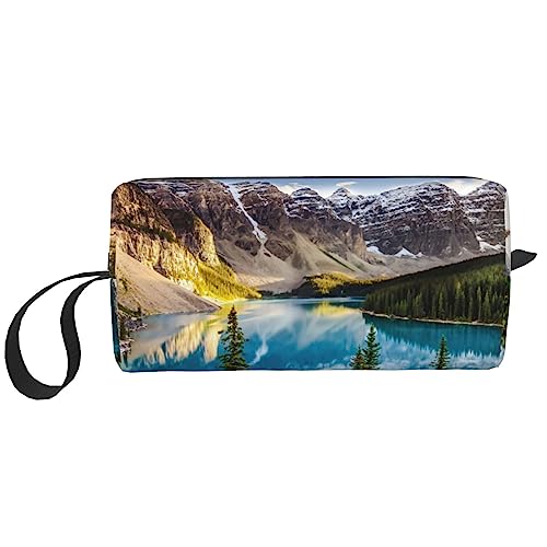 Reise-Make-up-Tasche, tragbare Kulturtasche, große Kapazität, Schneeberg und See, Reise-Kosmetiktasche, multifunktionale Aufbewahrungstasche, Siehe Abbildung, Einheitsgröße, Taschen-Organizer von XVBCDFG