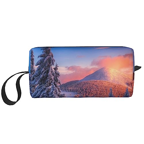 Reise-Make-up-Tasche, tragbare Kulturtasche, große Kapazität, Winterwunderlands, Reise-Kosmetiktasche, multifunktionale Aufbewahrungstasche, Siehe Abbildung, Einheitsgröße, Taschen-Organizer von XVBCDFG