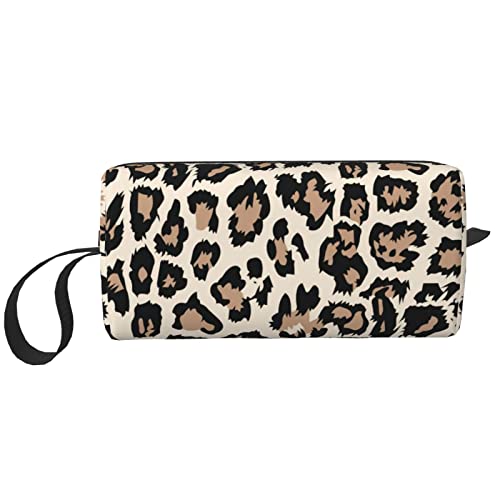 Rose Flower Kosmetiktasche für Frauen Geldbörse Beutel Kleine Reise Make-up Kulturbeutel Zubehör Organizer, Leopard Geldbörse Tasche, Einheitsgröße, Taschen-Organizer von XVBCDFG