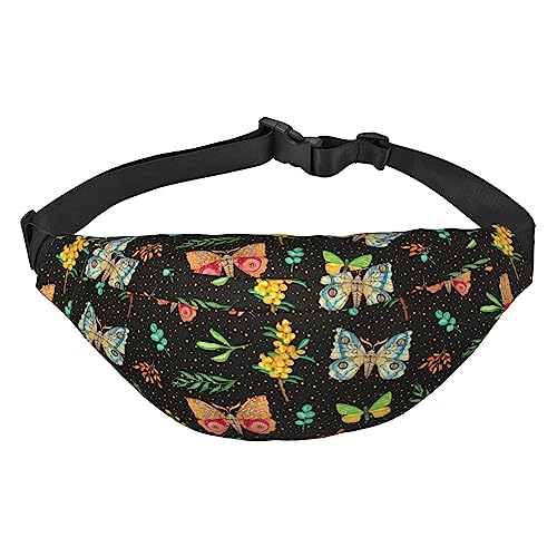 Schmetterling Kumquat Dot Blätter Taille Packs Einstellbare Casual Taille Tasche Pack Wandern Gürtel Taille Packs, Siehe Abbildung, Einheitsgröße, Lässiger Tagesrucksack von XVBCDFG