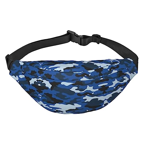 Süße Dalmatiner Reise Laufen Große Crossbody Tasche Herren und Damen Sport Hüfttasche Crossbody Tasche, blau camouflage, Einheitsgröße, Lässiger Tagesrucksack von XVBCDFG