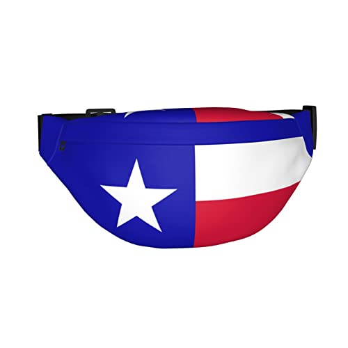 Texas Lone Star State Flag Pattern Fanny Pack for Women Man, Adjustable Casual Waist Belt Bag Crossbody for Sports Travel Hiking Running Jogging, Siehe Abbildung, Einheitsgröße, Lässiger Tagesrucksack von XVBCDFG