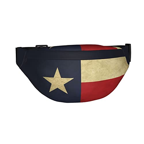 Texas Lone Star State Flag Pattern Fanny Pack for Women Man, Adjustable Casual Waist Belt Bag Crossbody for Sports Travel Hiking Running Jogging, Siehe Abbildung, Einheitsgröße, Lässiger Tagesrucksack von XVBCDFG