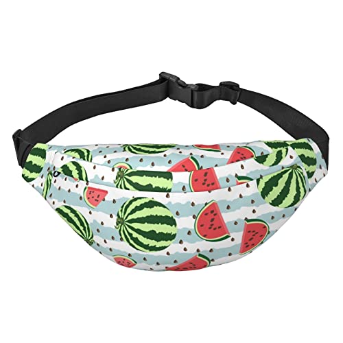 Wassermelone Streifen Muster Taille Packs Einstellbare Casual Taille Tasche Pack Wandern Gürtel Taille Packs, Siehe Abbildung, Einheitsgröße, Lässiger Tagesrucksack von XVBCDFG