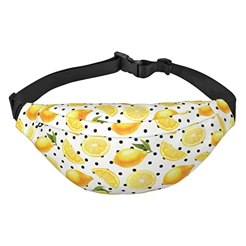 Weiß Schwarz Polka Dot Obst Taille Packs Einstellbare Casual Taille Tasche Pack Wandern Gürtel Taille Packs, Siehe Abbildung, Einheitsgröße, Lässiger Tagesrucksack von XVBCDFG