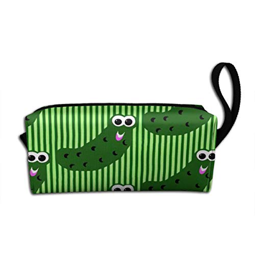 XVBCDFG Axolotl Große Make-up-Tasche, bezaubernde Reise-Kosmetik-Toiletry Organizer für Damen, Niedliche Gurken, Einheitsgröße, Federmäppchen von XVBCDFG