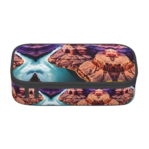 XVBCDFG Beauty Grand Canyon Federmäppchen mit großem Fassungsvermögen, ästhetischer Schreibwaren-Organizer mit Reißverschluss, Siehe Abbildung, Einheitsgröße, Federmäppchen von XVBCDFG