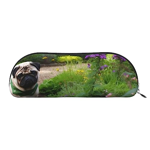 XVBCDFG DOD in The Garden Bedrucktes Federmäppchen Stand Up Pencil Pouch Kleine Bleistifthalter Fall Schreibwaren Organizer Make-up-Tasche mit Reißverschluss, silber, Einheitsgröße, Taschen-Organizer von XVBCDFG