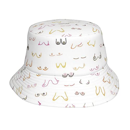 XVBCDFG Damen Herren Mode Fischerhut Sommer Sonnenhut Breite Krempe Fischermütze, Alle Brüste sind schön weiß., One size von XVBCDFG