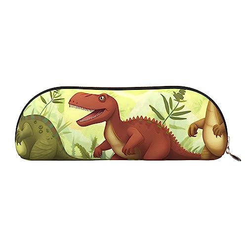 XVBCDFG Dinosaurs Printed Pencil Case Stand Up Pencil Pouch Small Pencil Holder Case Stationery Organizer Makeup Bag with Zipper Closure, gold, Einheitsgröße, Taschen-Organizer von XVBCDFG