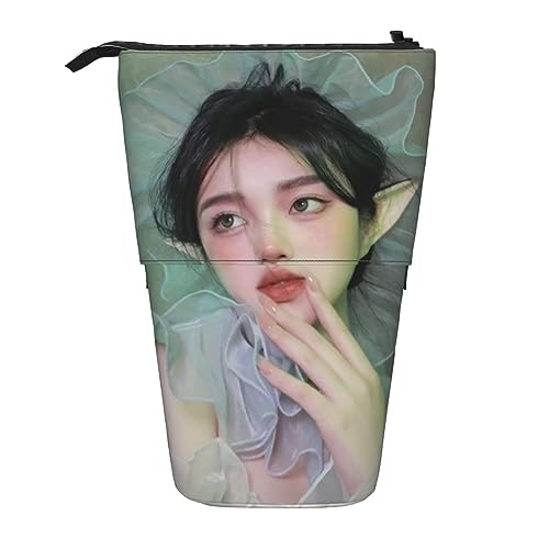 XVBCDFG Elf Girl Teleskop Stehendes Federmäppchen Schreibwaren Stand Up Stift Bleistift Halter Tasche Organizer Kosmetik Tasche für Büro Arbeit Frauen Kind, siehe abbildung, Einheitsgröße, von XVBCDFG