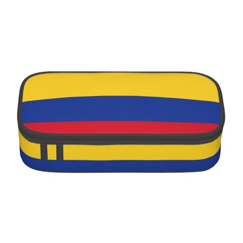 XVBCDFG Federmäppchen, Motiv: Flagge von Kolumbien, großes Fassungsvermögen, ästhetischer Schreibwaren-Organizer mit Reißverschluss, Siehe Abbildung, Einheitsgröße, Federmäppchen von XVBCDFG
