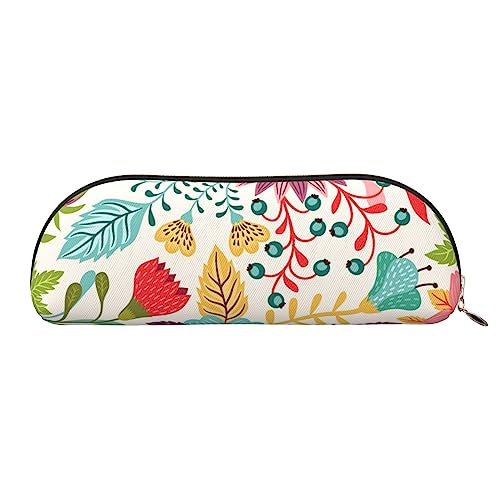 XVBCDFG Federmäppchen mit Blumenblatt-Motiv, Stehend, kleine Bleistifthalter-Kasten, Schreibwaren-Organizer, Make-up-Tasche mit Reißverschluss, gold, Einheitsgröße, Taschen-Organizer von XVBCDFG