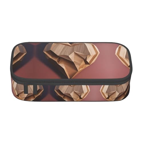 XVBCDFG Federmäppchen mit Herz-Motiv, großes Fassungsvermögen, ästhetischer Schreibwaren-Organizer mit Reißverschluss, Siehe Abbildung, Einheitsgröße, Federmäppchen von XVBCDFG