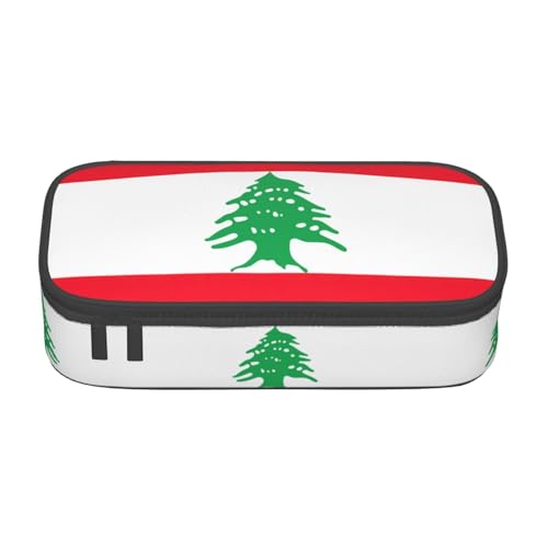 XVBCDFG Federmäppchen mit Libanon-Motiv, großes Fassungsvermögen, ästhetischer Schreibwaren-Organizer mit Reißverschluss, Siehe Abbildung, Einheitsgröße, Federmäppchen von XVBCDFG